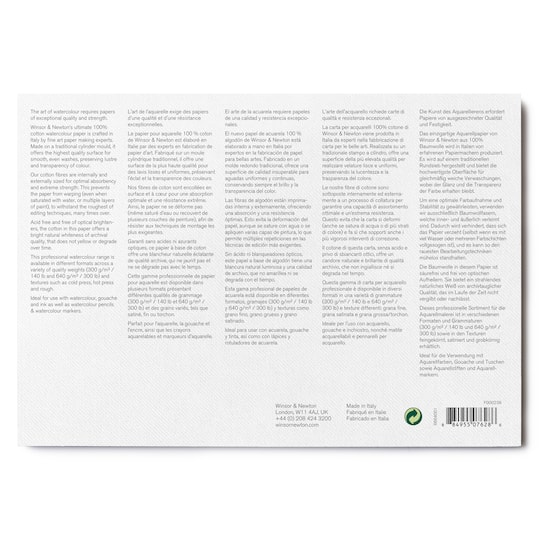Winsor & Newton™ Professional™ 140lb. Cold Press Watercolour Paper Block